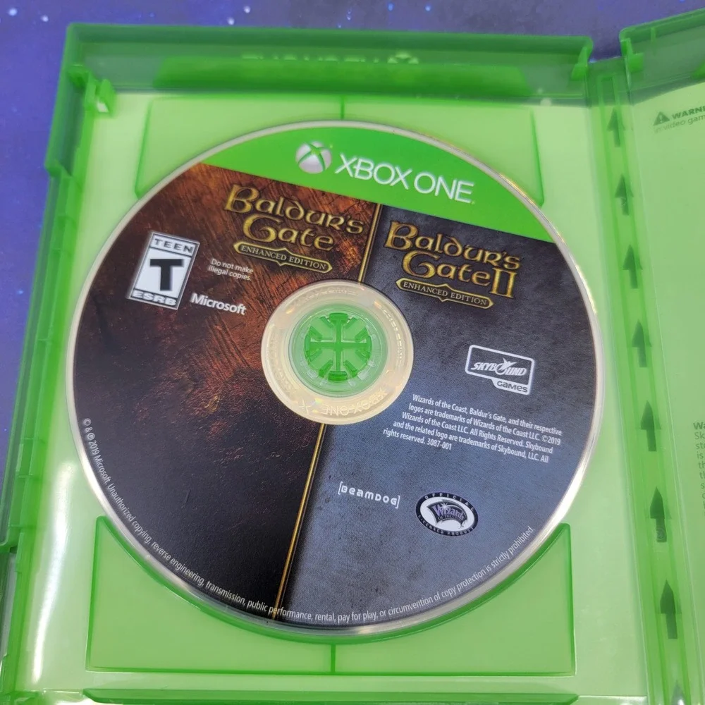 Baldur's Gate 1 & 2 Enhanced Edition Xbox One RPG Video Game Skybound Games Disc